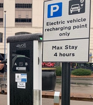 Electric Charging Points on Brown Street Car Park 